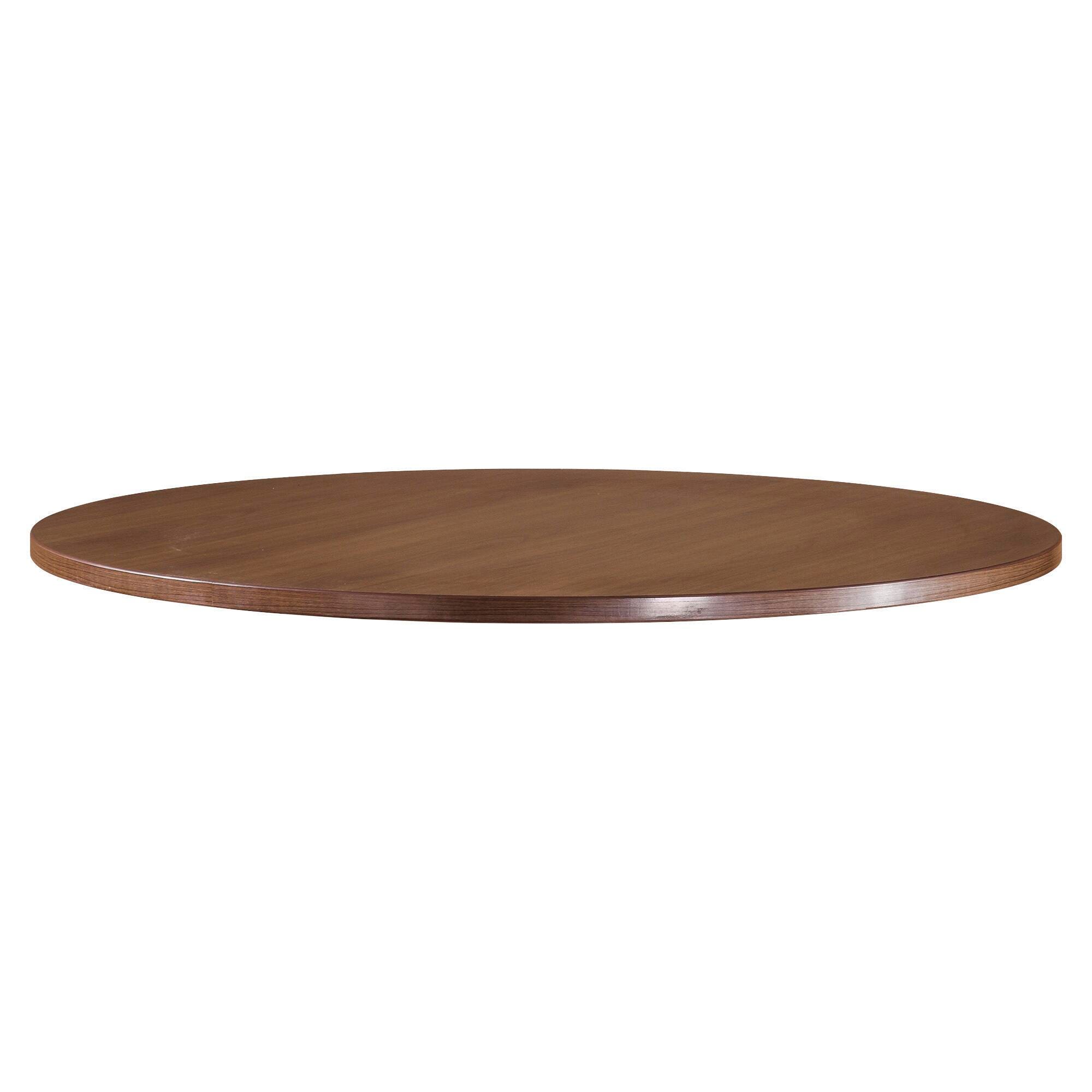Lorell Essentials Series Walnut Laminate Round Table, 48 Inches 1531540